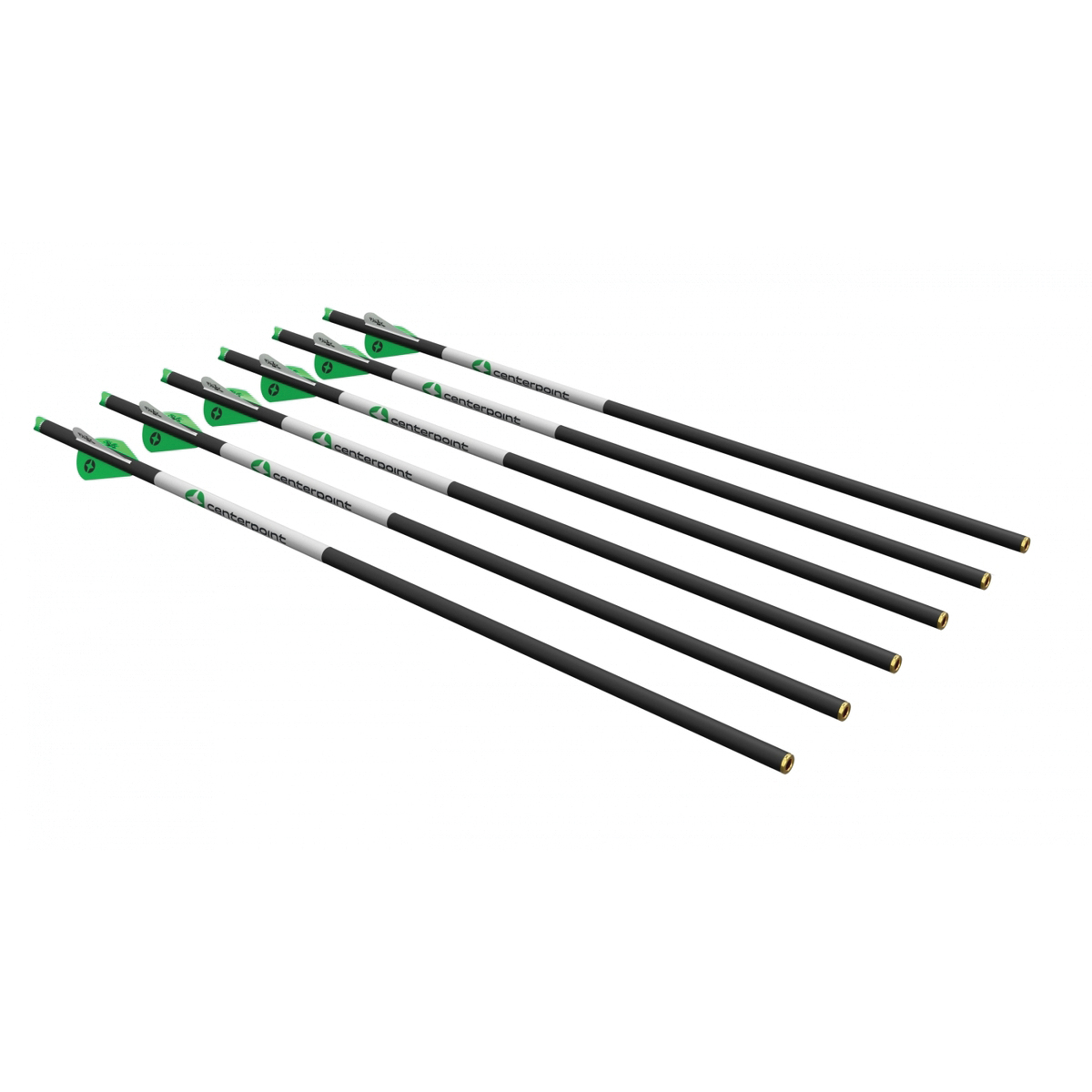 CenterPoint Archery 20" 2"/400 gr Arrow, Black Pack of 6 - Centerpoint Archery