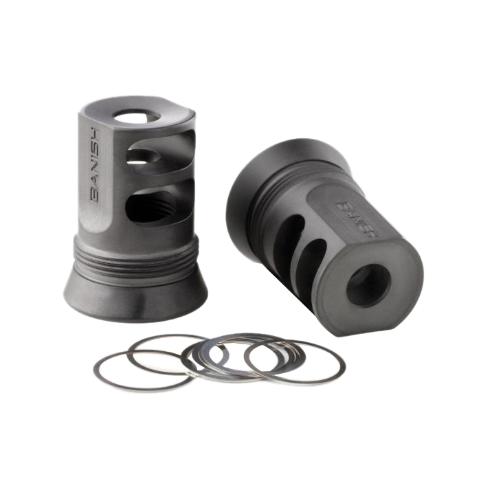 Banish 30-Gold Muzzle Brake 5/8-24, Black - Banish