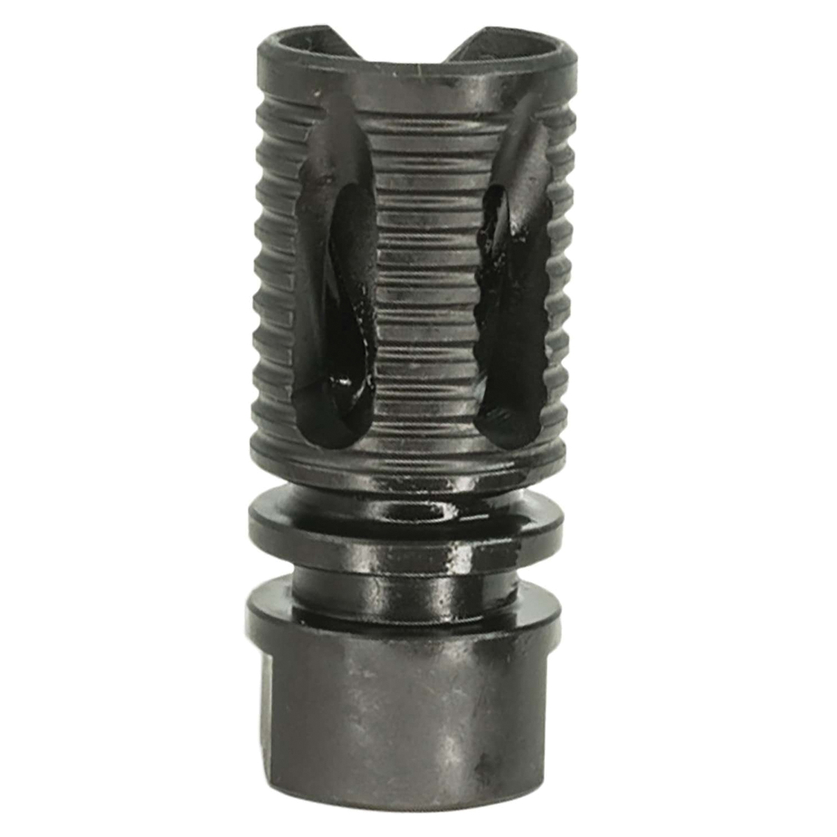Lead & Steel Closed Tine Saw Style Flash Hider 1/2-28, Black - Lead & Steel