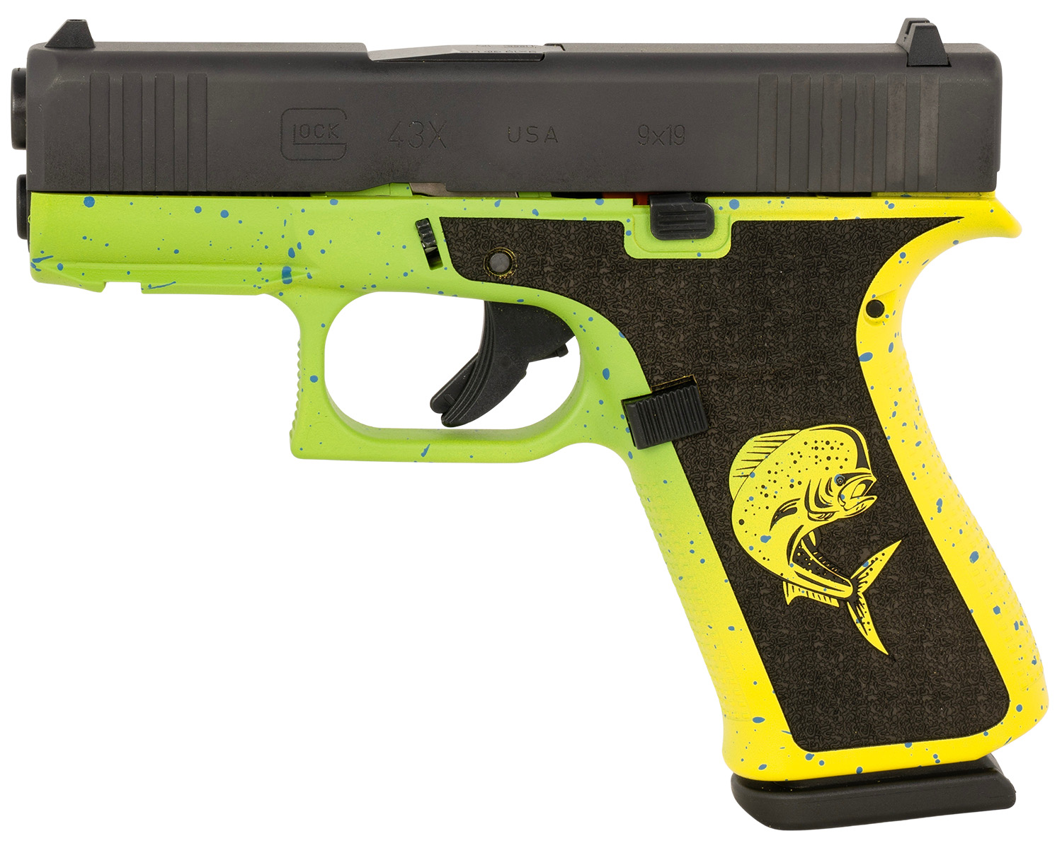 Glock G43X Subcompact 9mm 3.41" 10rds, Mahi Frame & Black Slide - Glock