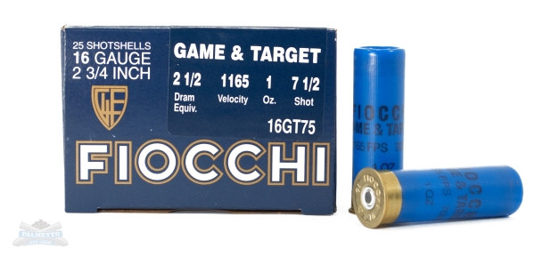 Fiocchi 16ga 2.75" 1oz #7.5 Game Load Shotshell Ammunition 25rds - 16GT75 - Fiocchi