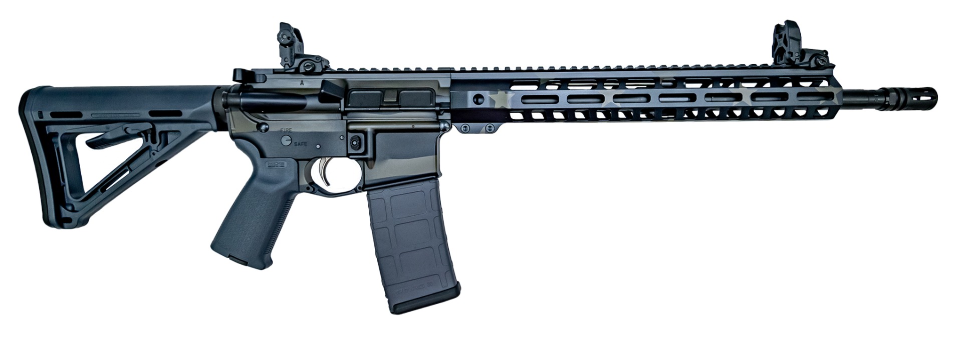 PSA Custom 16" Carbine-Length M4 5.56 NATO Rifle w/ 13.5" Lightweight M-LOK Rail - Grey Flag - Psa Custom