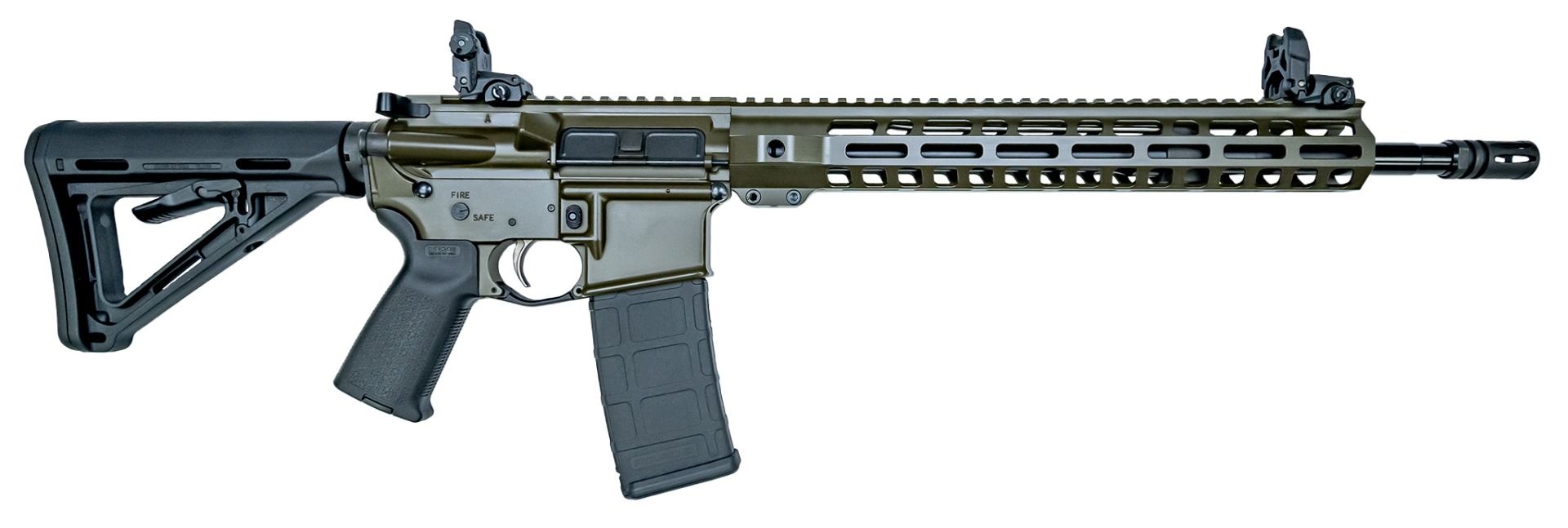PSA Custom 16" 5.56 ML Nit 13.5 LW MLok Rifle W/ Mbus sights, EPT FCG - ODG - Psa Custom