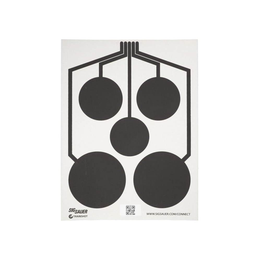 Sig Sauer T300 Multi Zone 5-Circle Target, Black/White - Sig Sauer