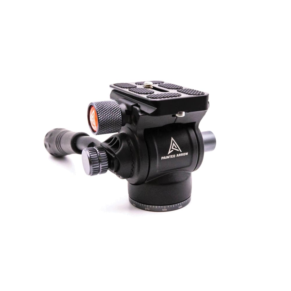 Painted Arrow FH1 3" x 2.50" x 2.50" Ultralight Micro Fluid Head, Black