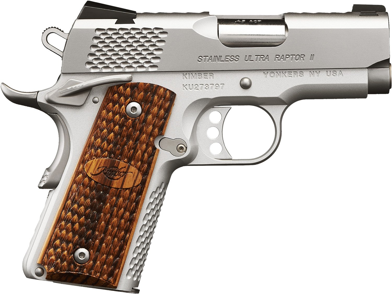 Kimber Stainless Ultra Raptor II .45 ACP 3" 7rds, Satin Silver - Kimber