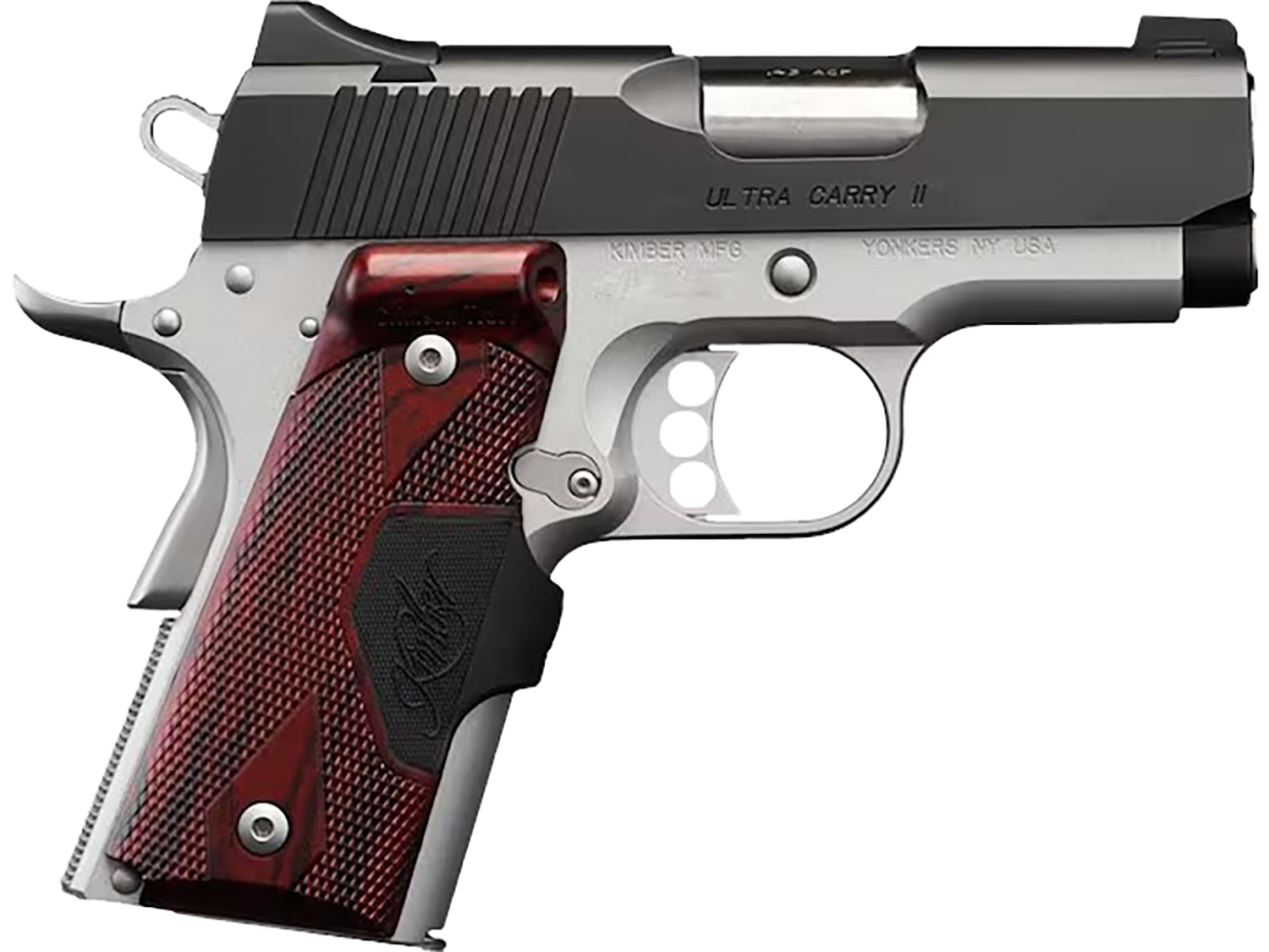 Kimber Ultra Carry II Two-Tone LG .45 ACP 3" 7rds, Satin Silver - Kimber