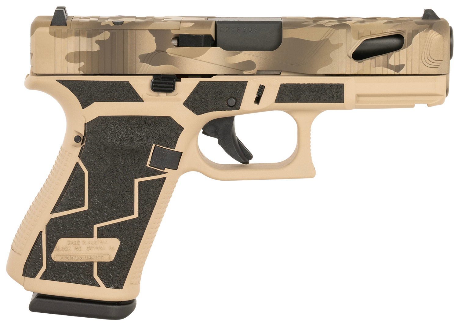 Glock G19 Gen5 Compact 9mm 4.02" 15rds, Tan/Black - Glock