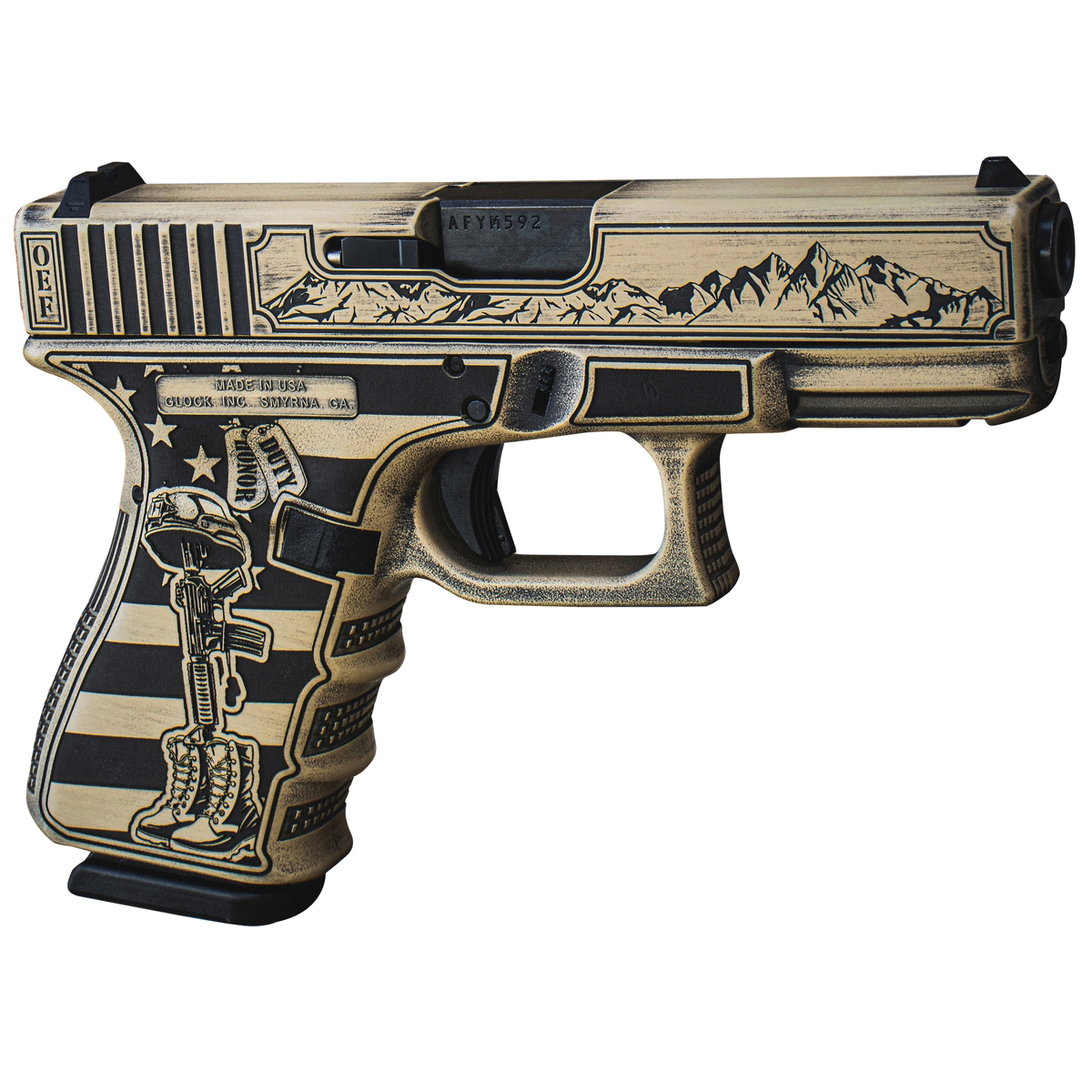 Glock G17 Gen 5 Standard 9mm 4.49" 17rds, Tan/Black - Glock