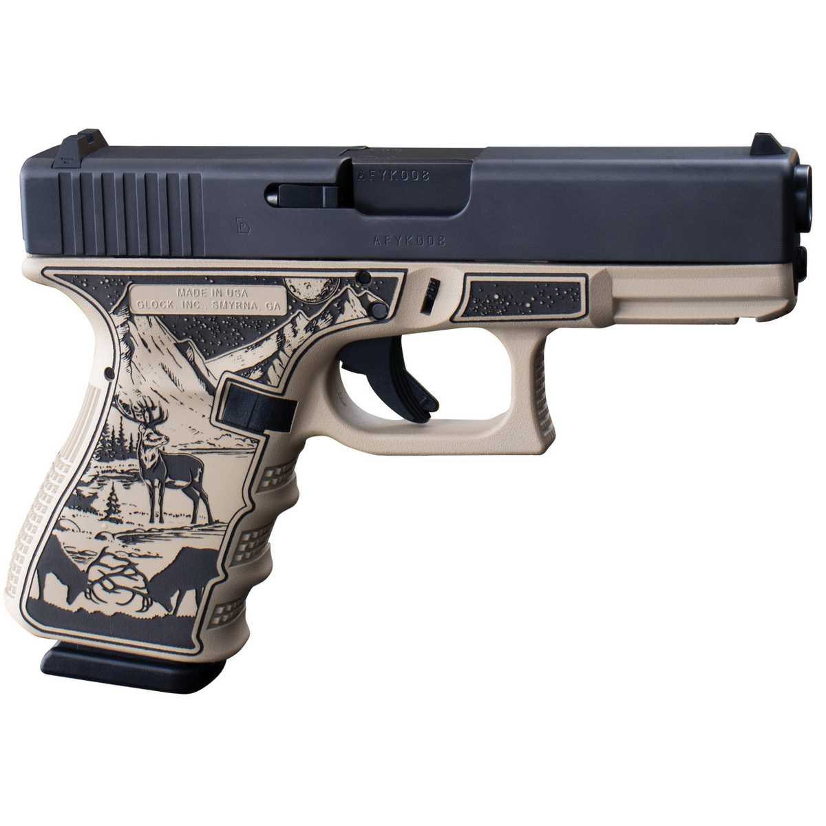 Glock G19 Gen 5 Compact 9mm 4.02" 10rds, Trophy Buck - Glock