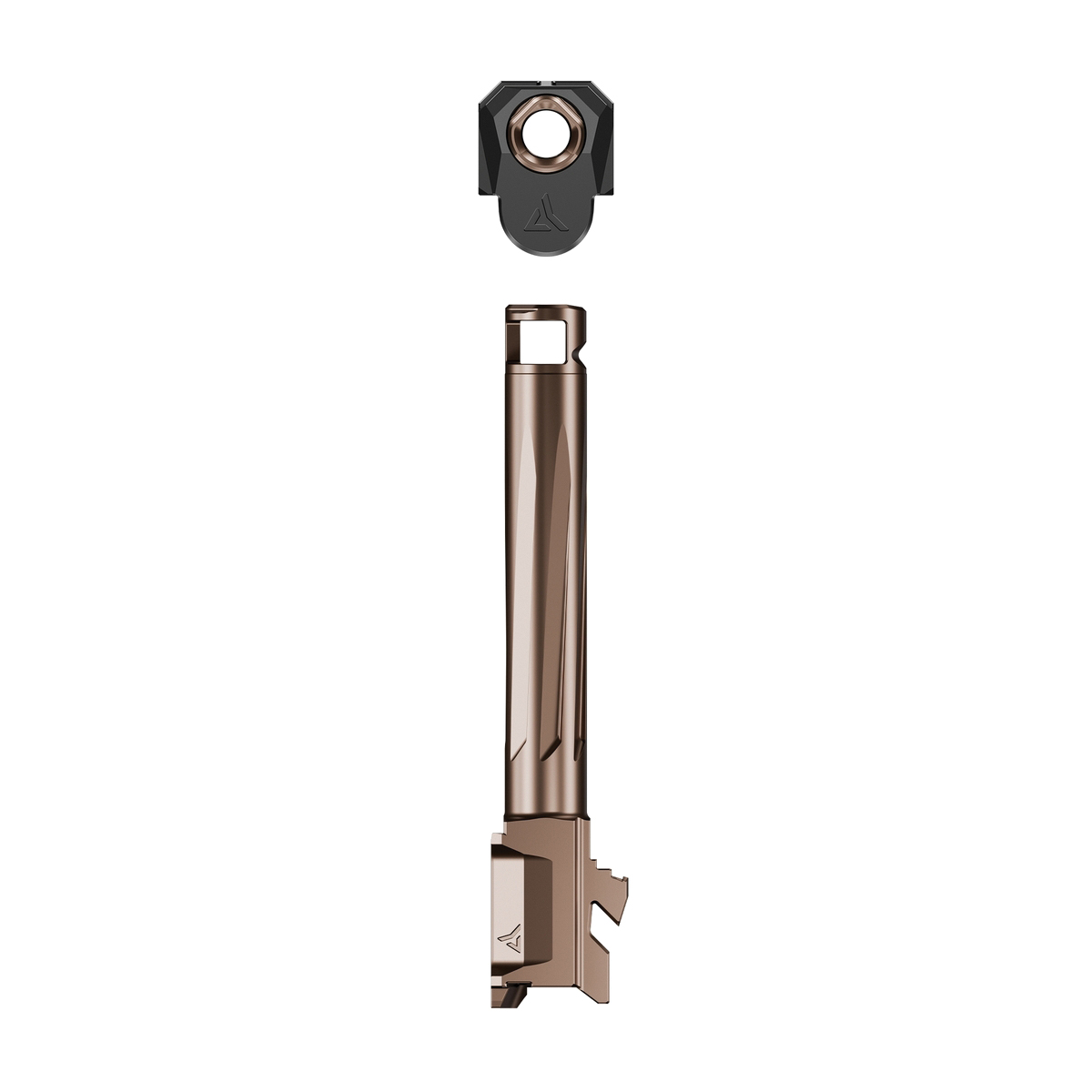 Radian Weapons Afterburner + Ramjet Barrel and Compensator 9mm Fits Glock Gen 5 G17, Bronze/Black - Radian Weapons