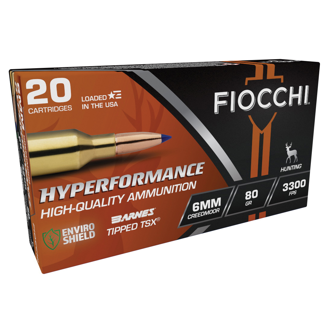 Fiocchi Hyperformance 6mm Creedmoor 80 gr CHP 20rds - Fiocchi