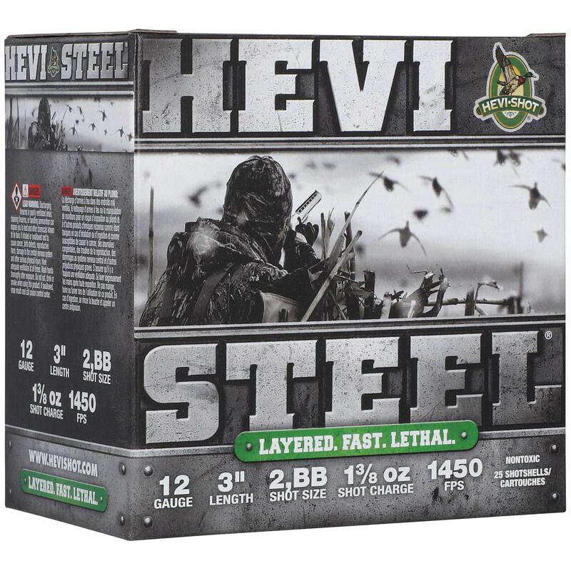 Hevi-shot Hevi-Steel 12 Gauge 3" #2/BB 1-3/8 Ounce 25rds - Hevi-Shot