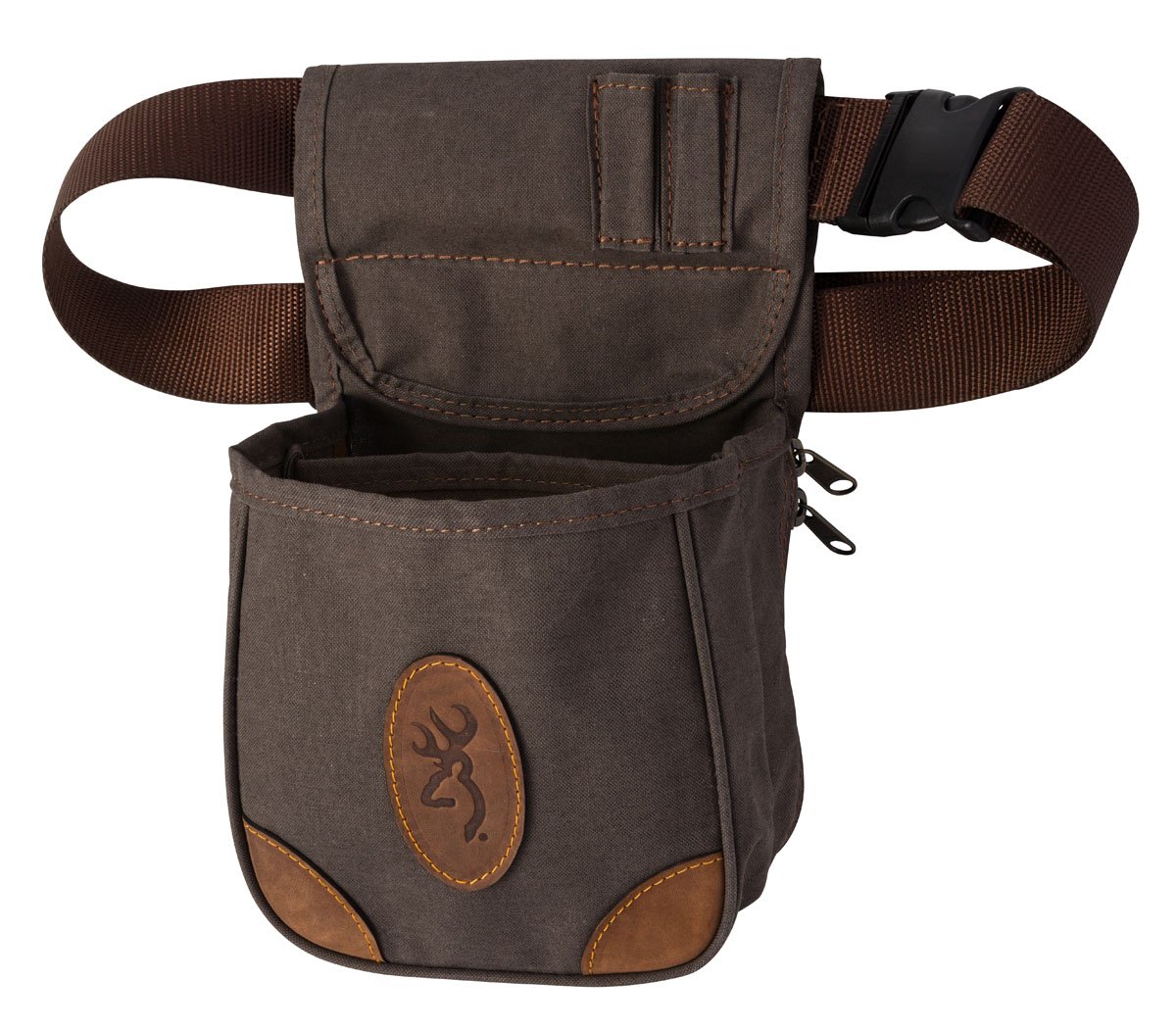 Browning Lona Shell Pouch, 5-Compartment, Flint/Brown - 121388692 - Browning