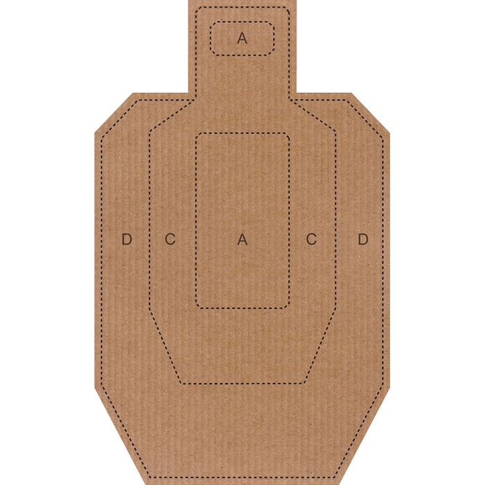 Action Target Official IPSC/USPSA Target, White/Brown - Action Target