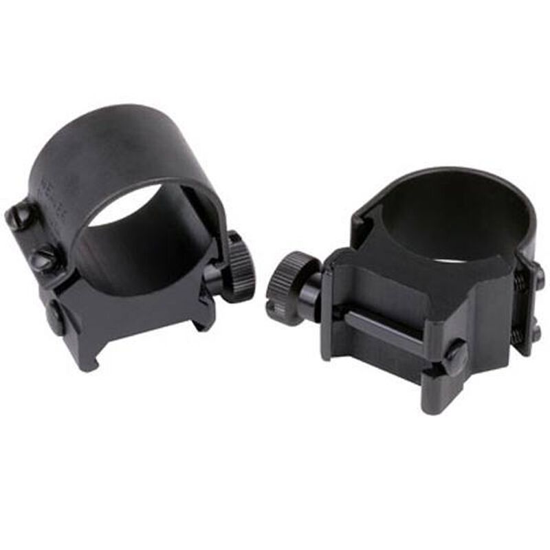 Weaver 1" High QD Top Mount Rings, Matte Black Aluminum - 49042