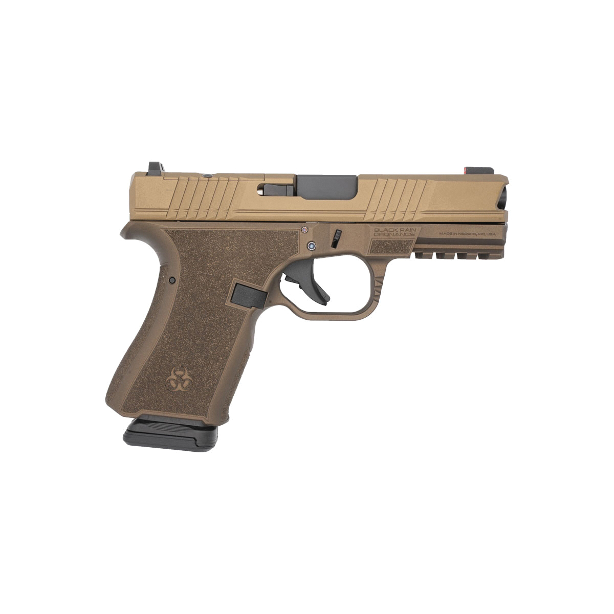 Black Rain Ordnance Frontline Compact 9mm 3.75" 15rds, Burnt Bronze - Black Rain Ordnance