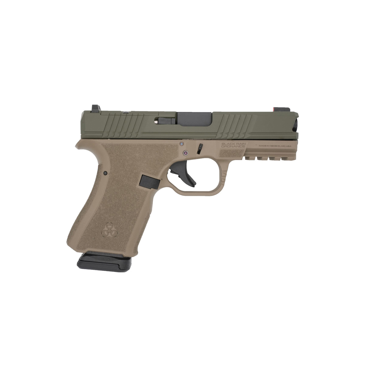Black Rain Ordnance Frontline Compact 9mm 3.75" 15rds, Flat Dark Earth - Black Rain Ordnance