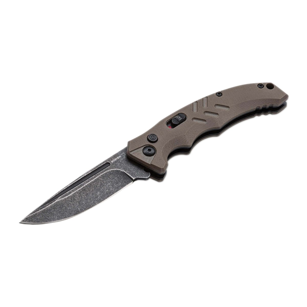 Boker Plus Intention II Auto/Folding Knife Drop Point, Coyote Brown - Boker Usa