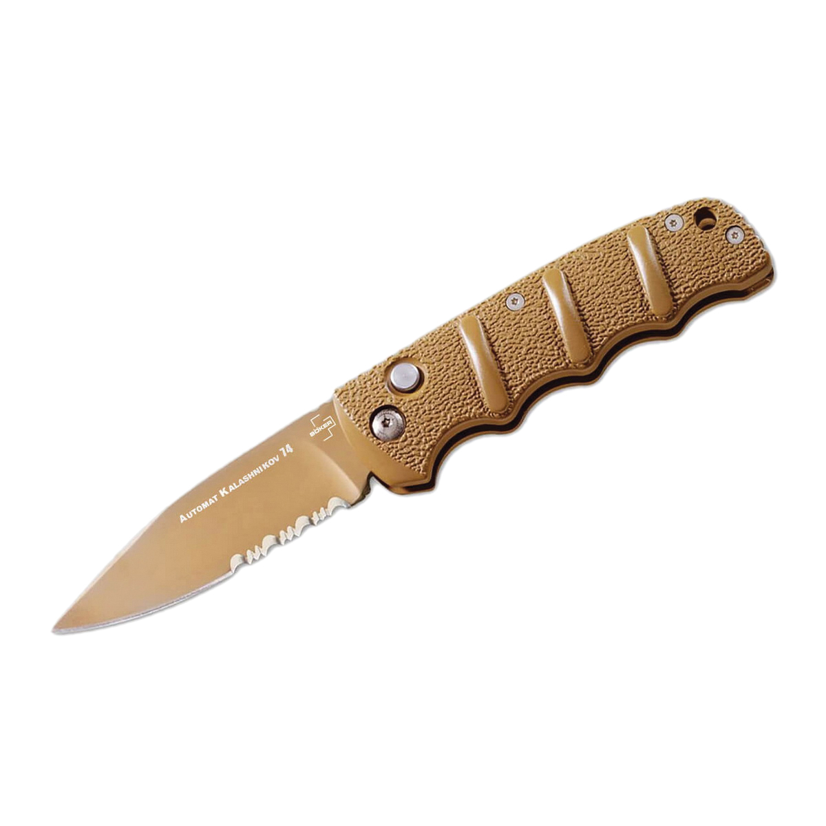 Boker Plus KALS74 Auto/Folding Knife Drop Point, Beige - Boker Usa