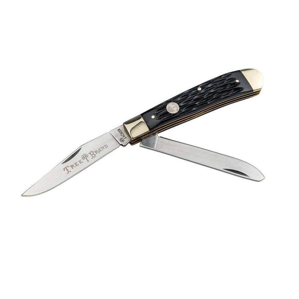 Boker Manufactory Traditional Series 2.0 Trapper Folding Knife Clip Point/Spey, Black - Boker Usa
