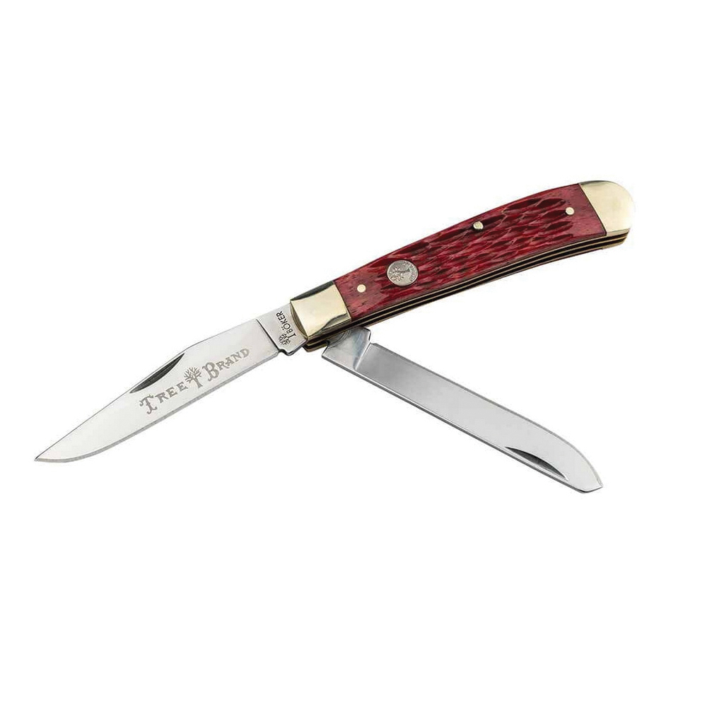 Boker Manufactory Traditional Series 2.0 Trapper Folding Knife Clip Point/Spey, Red - Boker Usa