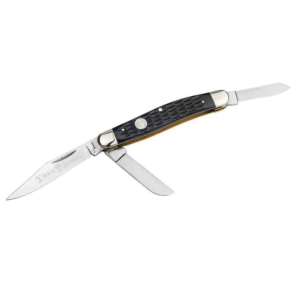 Boker Manufactory Traditional Series 2.0 Stockman Folding Knife Clip Point/Sheepsfoot/Spey, Black - Boker Usa