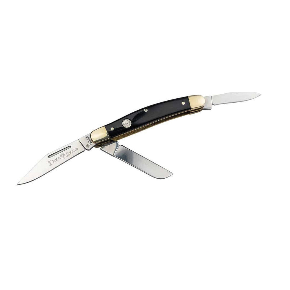 Boker Manufactory Traditional Series 2.0 Stockman Folding Knife Clip Point/Sheepsfoot/Spey, Brown - Boker Usa