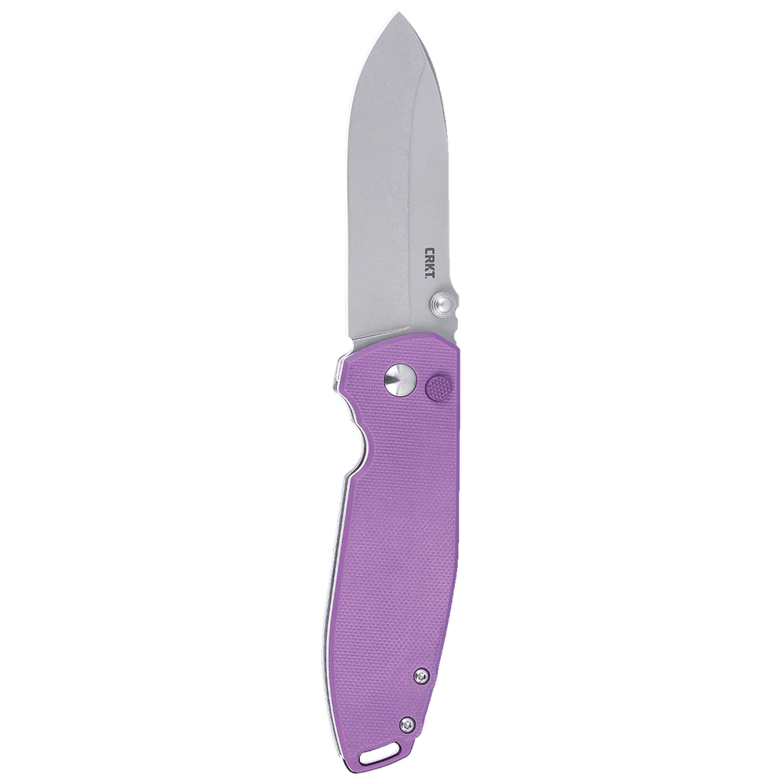 CRKT Squid XM Button Lock Folding Knife Drop Point, Violet - Crkt