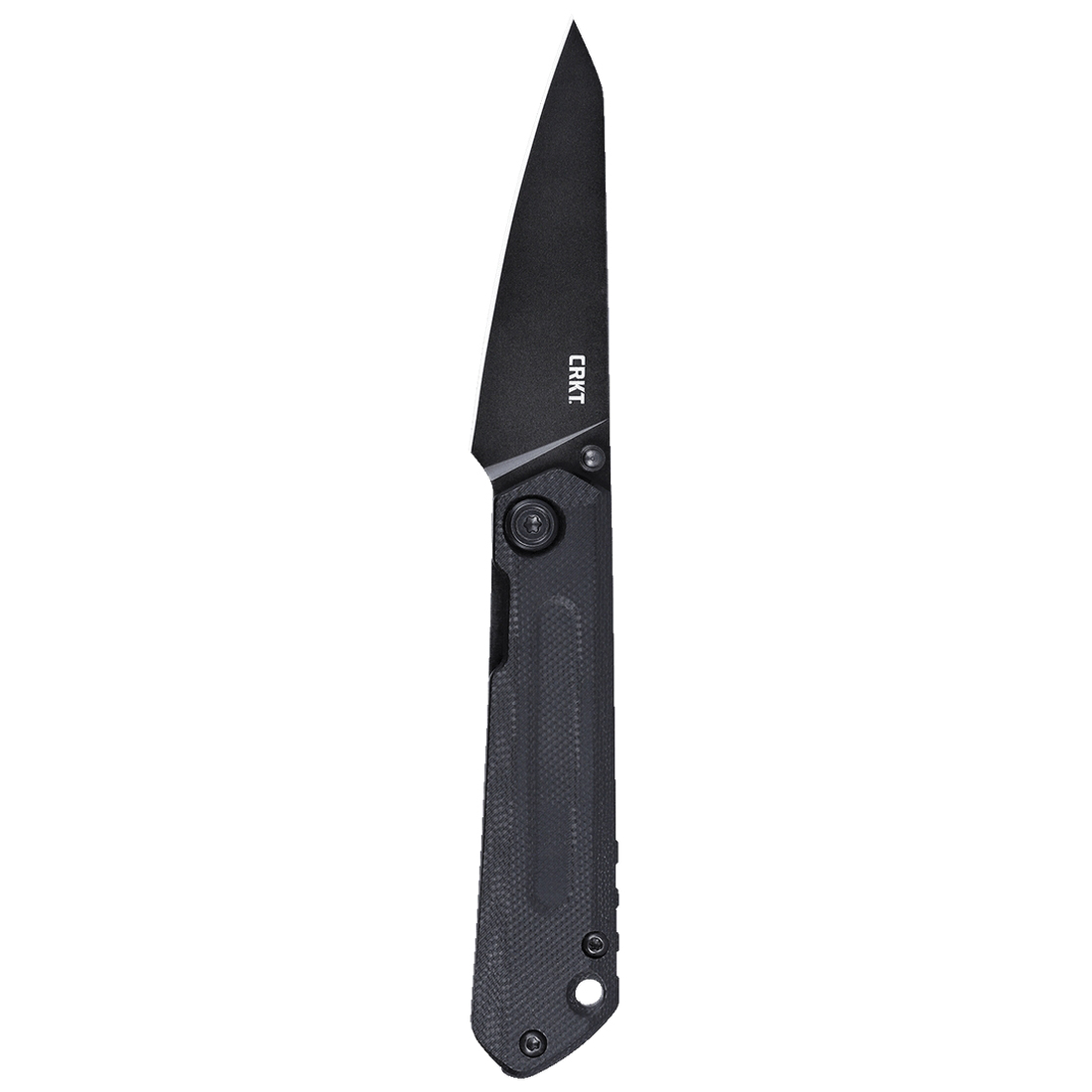 CRKT Straight Frame Lock Folding Knife Reverse Tanto, Black - Crkt