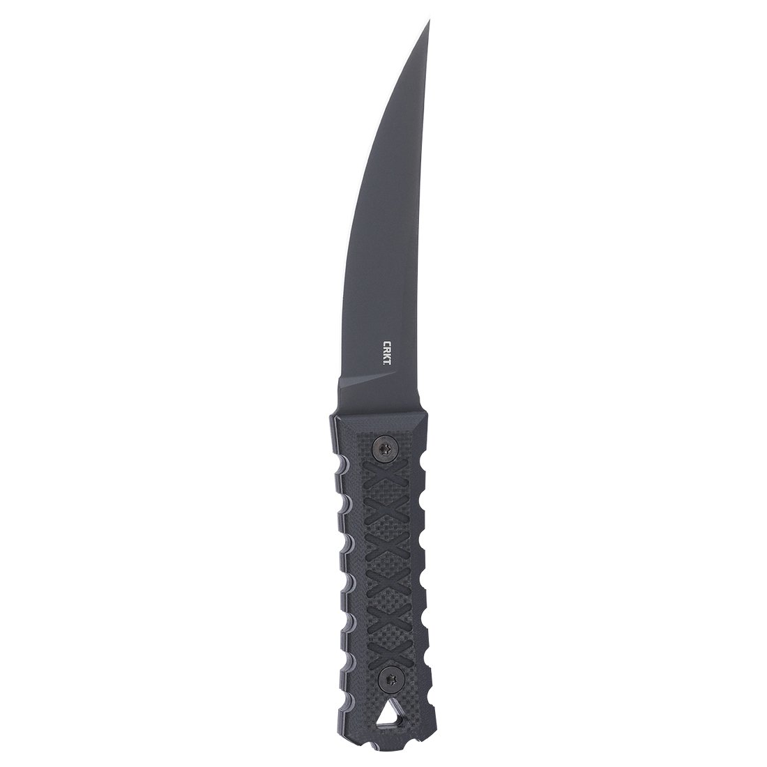 CRKT HZ4 Fixed Knife Trailing Point, Black - Crkt