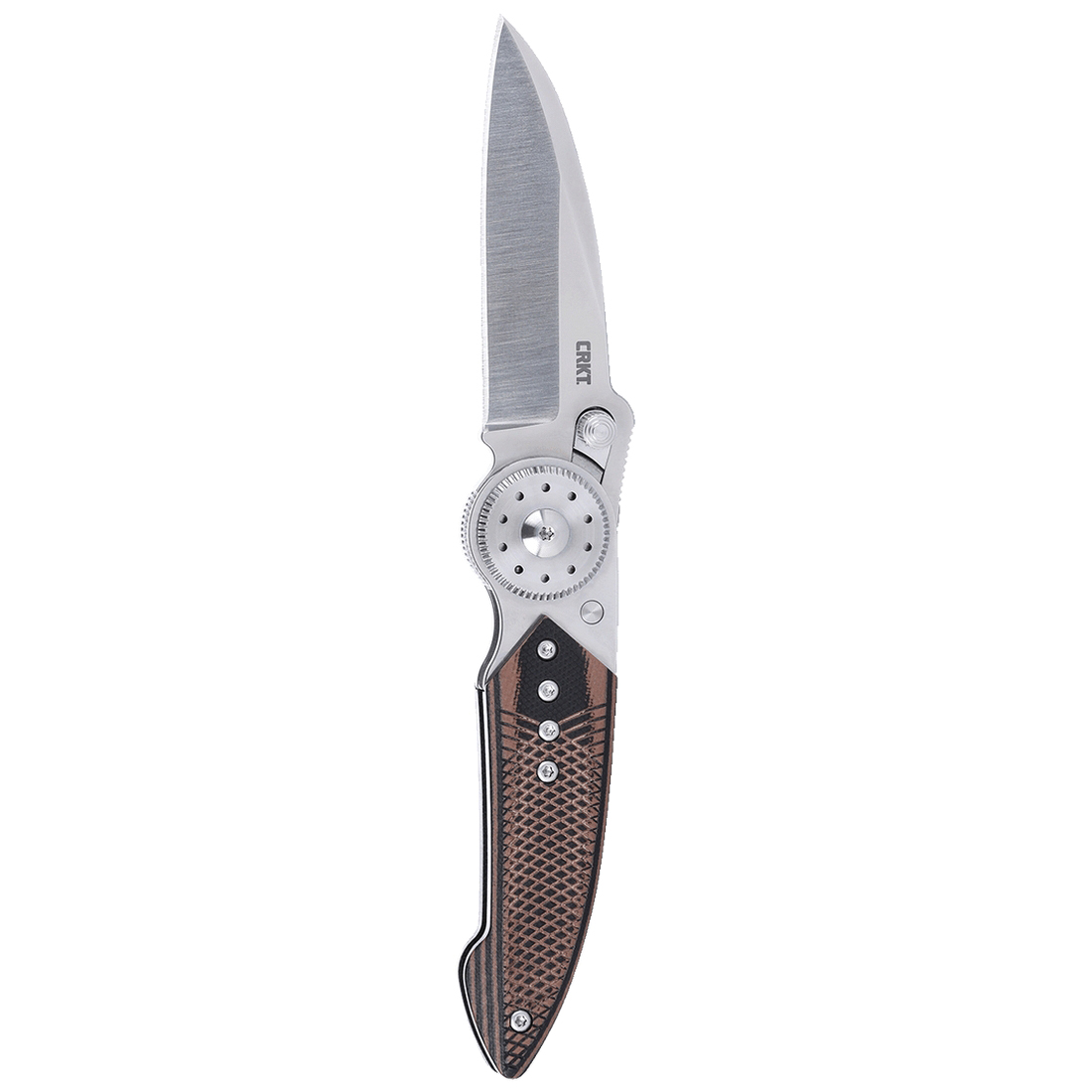 CRKT Walker Blade Lock Folding Knife Sheepsfoot, Black/Brown - Crkt