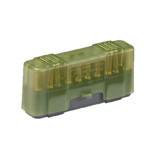 Plano Synergy .22-50/.22-250/.250 Savage/.30-30 Win/.32 Win 20 Round Flip-Top Small Ammo Case w/ Slip Cover, Green/Gray - 122820 - Plano Synergy