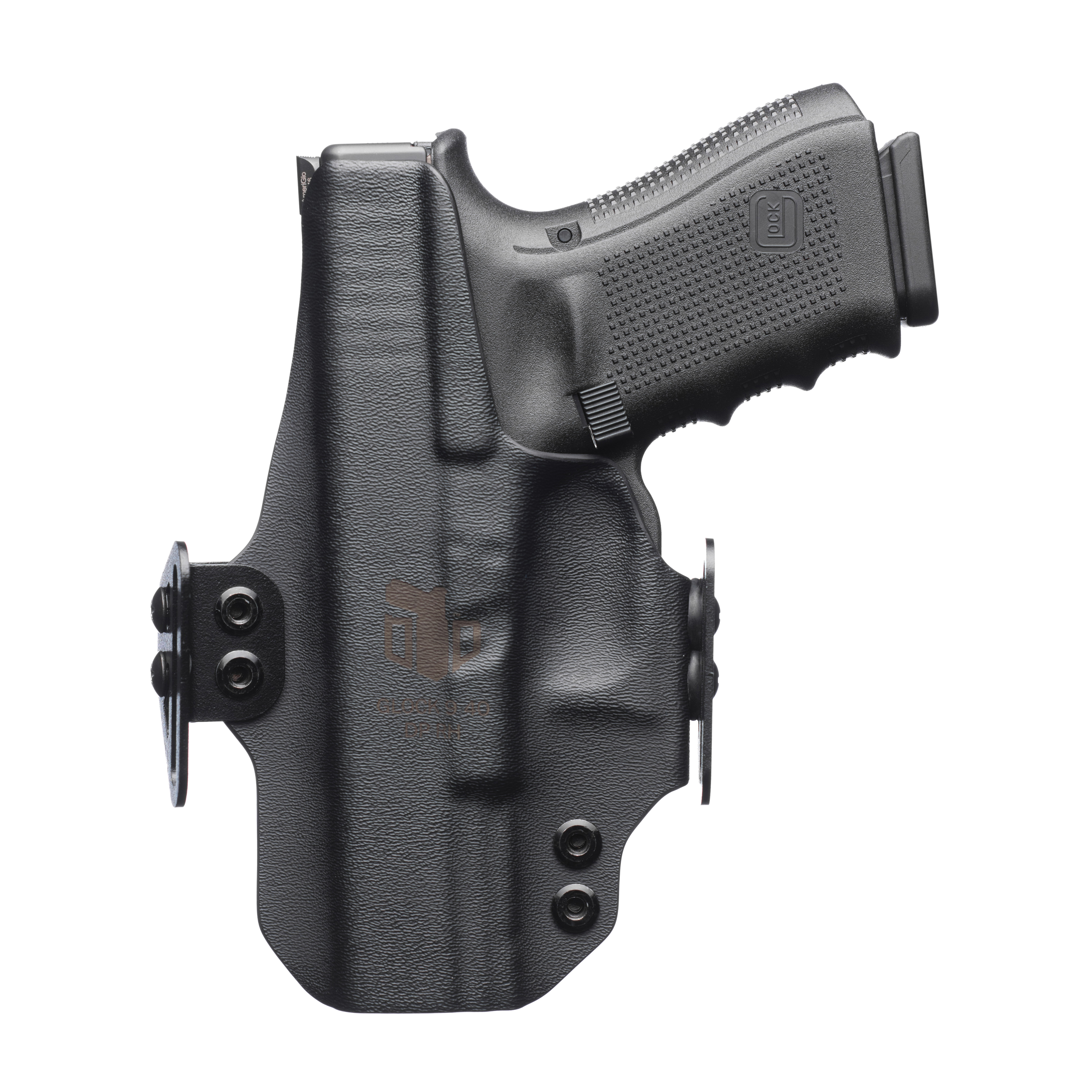 Black Point Tactical Dualpoint Right Hand Appendix Glock 19/23/32 Inside the Waistband Holster, Textured Black - 104866 - Black Point Tactical