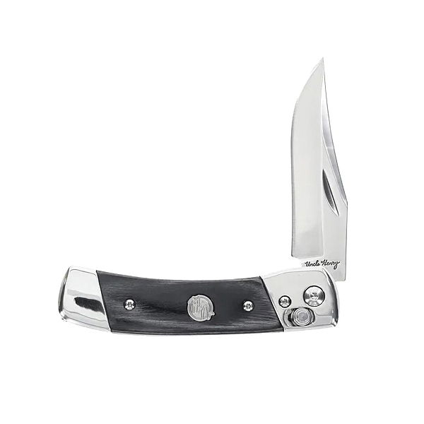 Uncle Henry Smokey Folding Clip Point Knife, Black - 1222001 - Uncle Henry