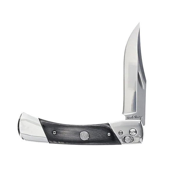 Uncle Henry Bear Paw Folding Clip Point Knife, Black - 1222013 - Uncle Henry