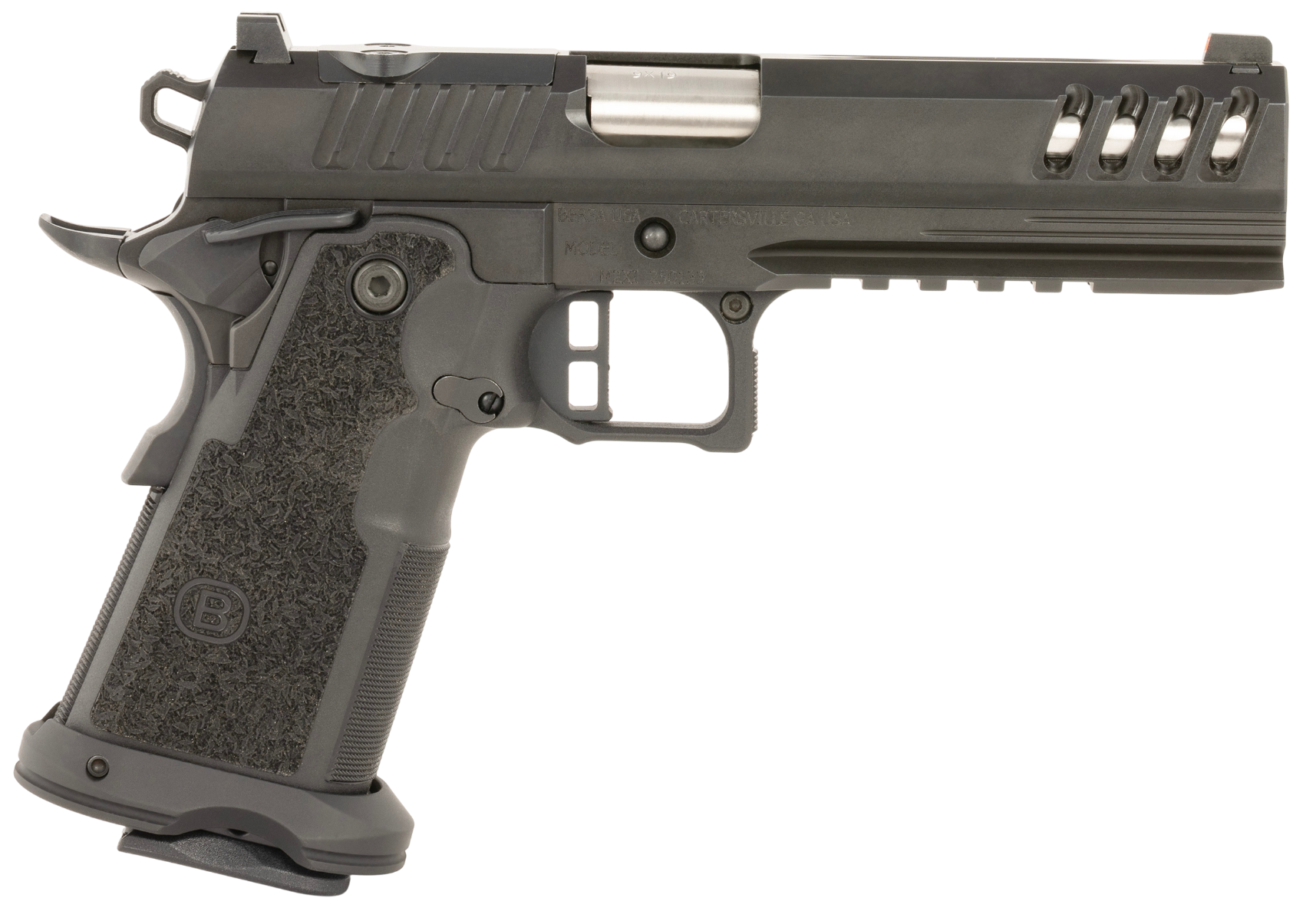 Bersa M2XI 1911DS 5" 9mm 17rd/20rd Optics Ready NS - M2XIO5BBFN - Bersa
