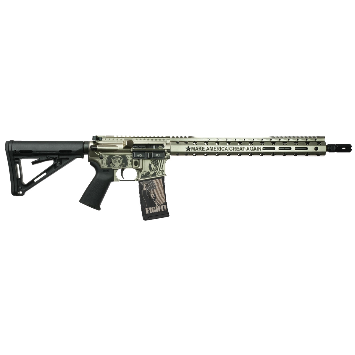 Black Rain Ordnance Trump FX Custom Silver 5.56x45mm 16", Silver - Black Rain Ordnance