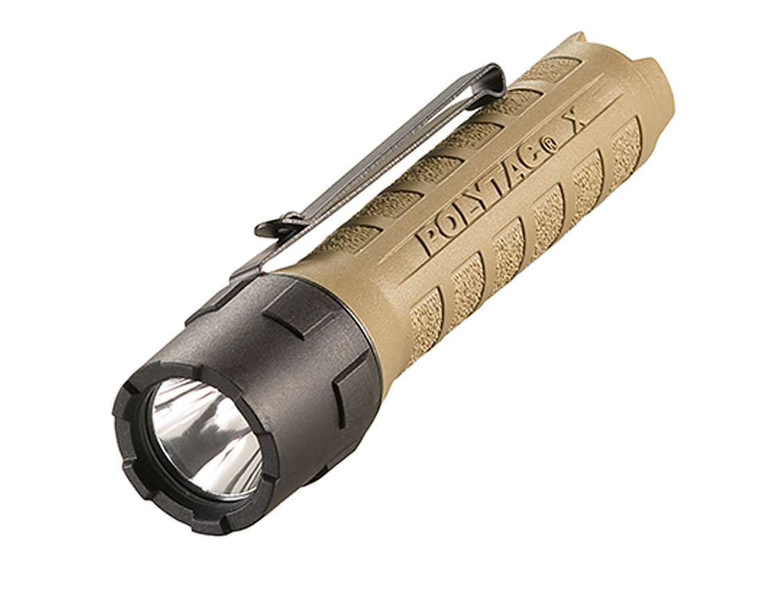 Streamlight PolyTac X USB Flashlight 600 Lumens, Coyote - 88612 - Streamlight