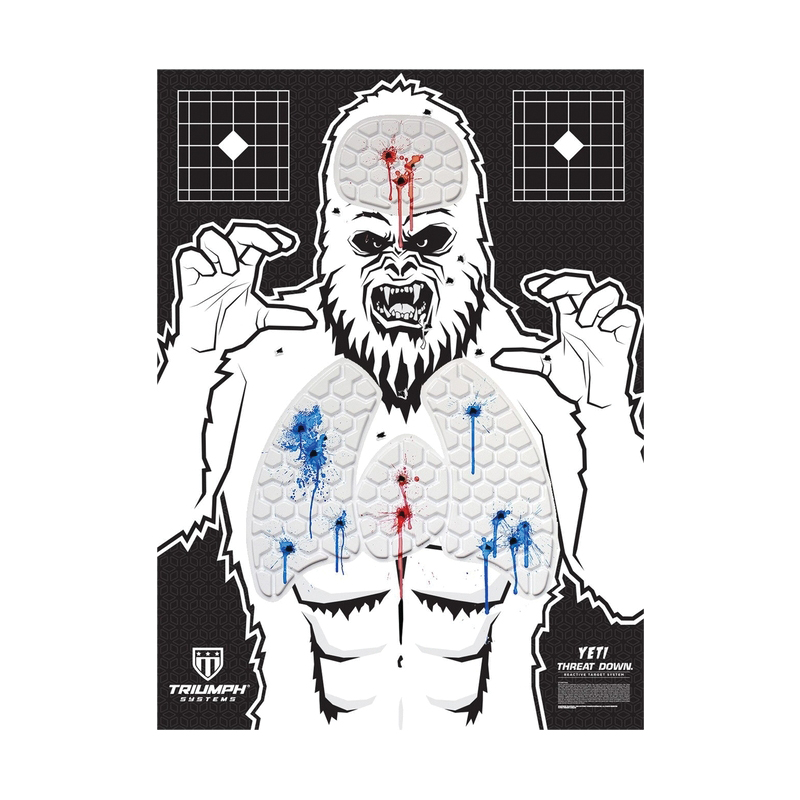 Triumph Systems Threat Down Yeti Reactive Splatter Range Target, Black/White - Triumph Systems
