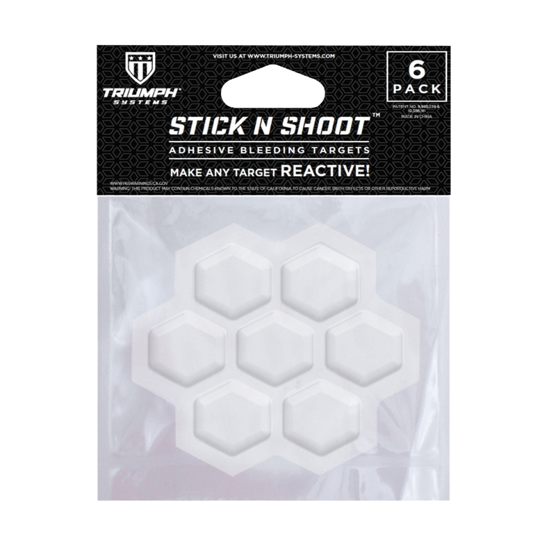 Triumph Systems Stick N Shoot Adhesive Bleeding Target, White - Triumph Systems