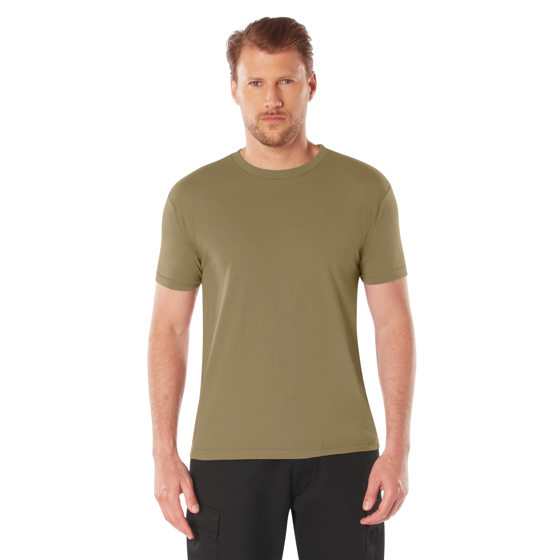 Rothco Rothco Athletic Fit Solid Color T-Shirt - Brown, X-Large