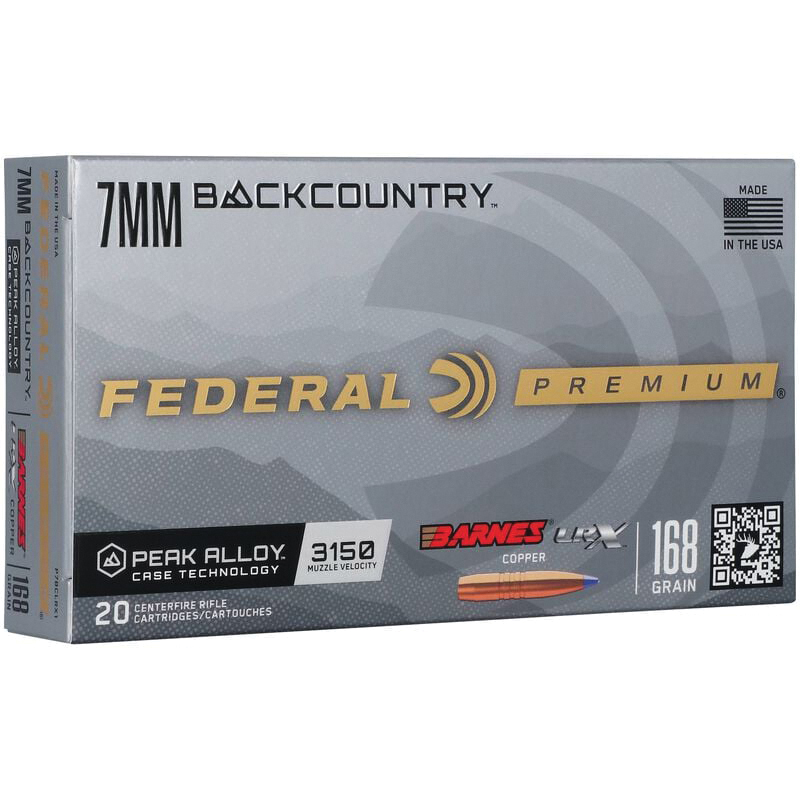 Federal 7mm Backcountry 168 gr PT 20rds - Federal