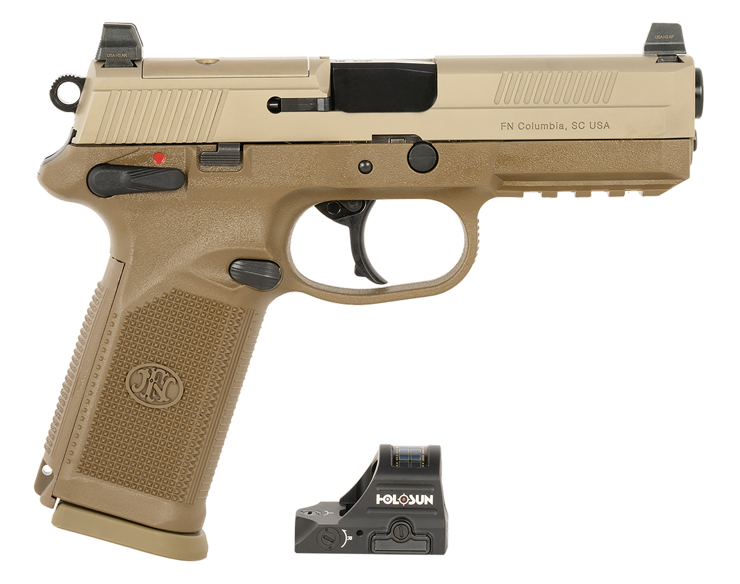FNH FN 45 Tactical Bundle .45 ACP 5.30" 10rds, Flat Dark Earth - Fnh