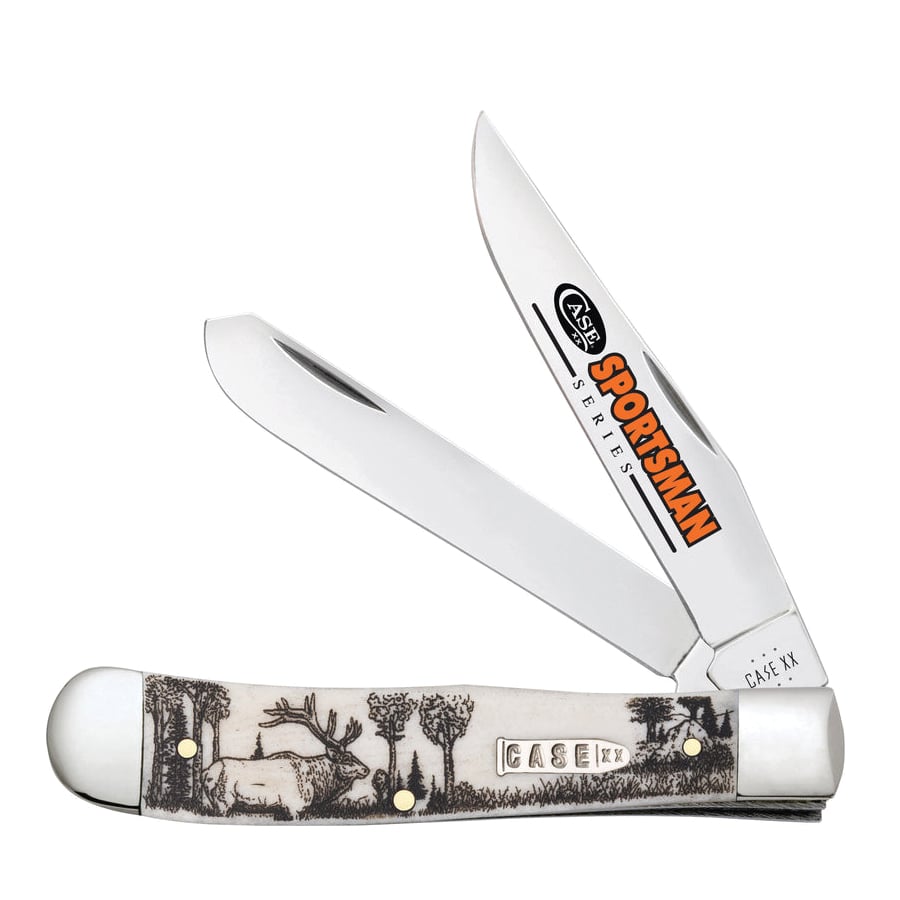 Case Trapper/Sportsman Series Elk Folding Knife Clip Point/Spey - Case