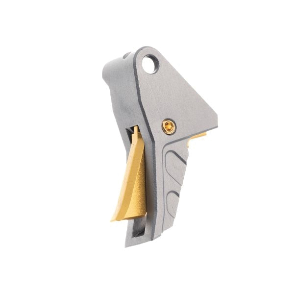 Tyrant Designs CNC I.T.T.S Straight Blade Trigger, Gold/Black - Tyrant Designs Cnc