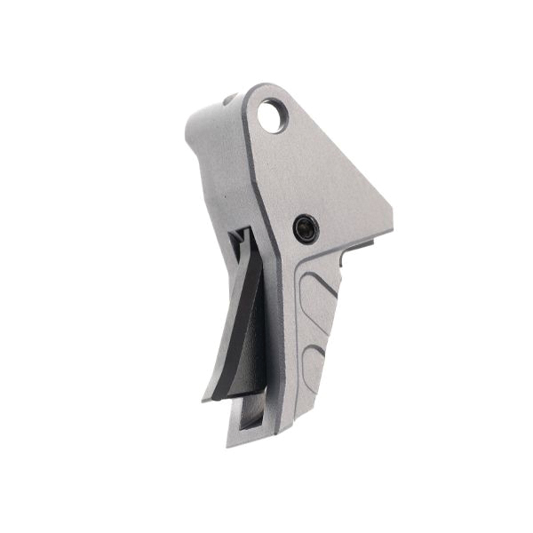 Tyrant Designs CNC I.T.T.S Straight Blade Trigger, Gray/Black - Tyrant Designs Cnc