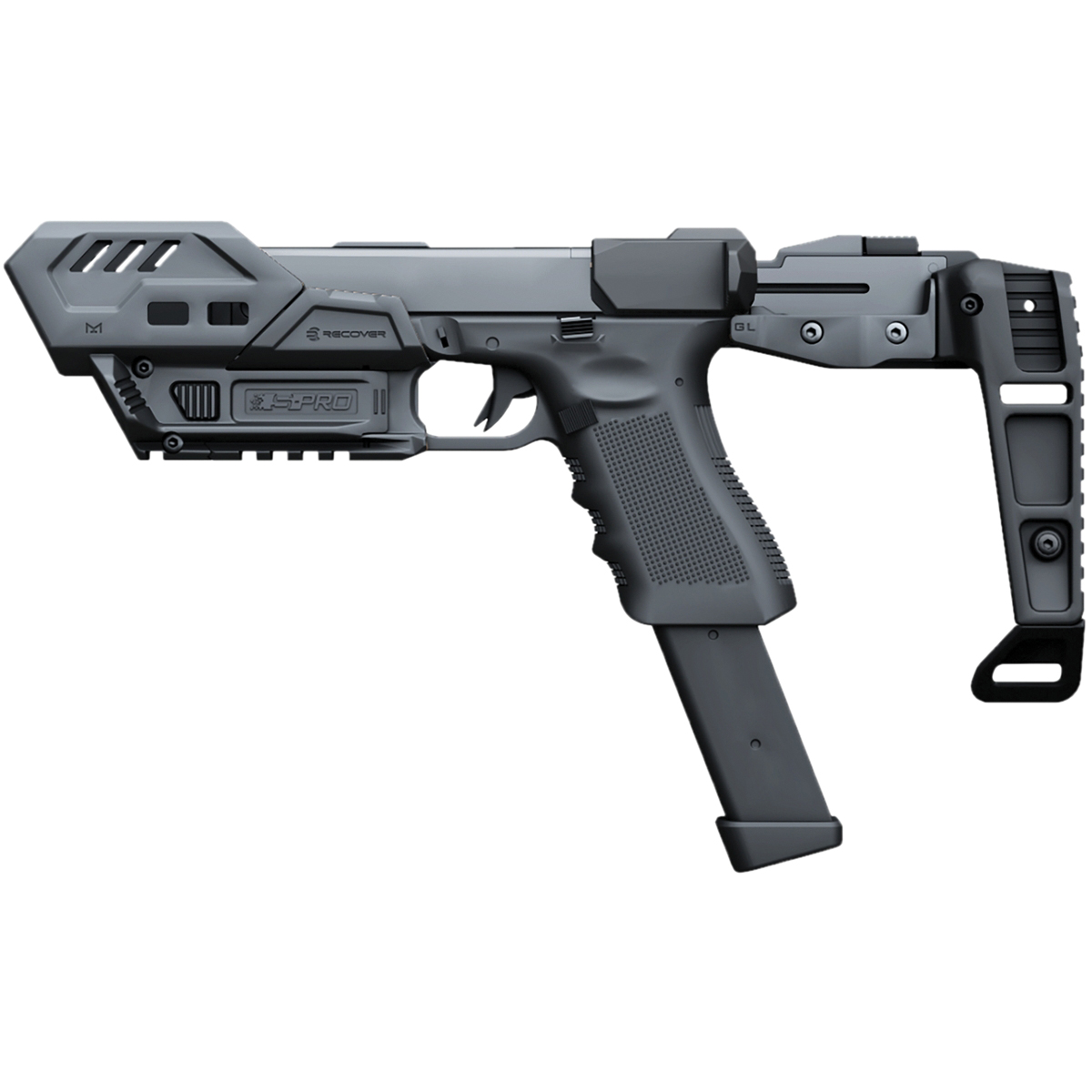 Recover Tactical S-Pro MG Conversion Kit Fits Glock G17/G19/G19X/G24/G25, Black - Recover Tactical