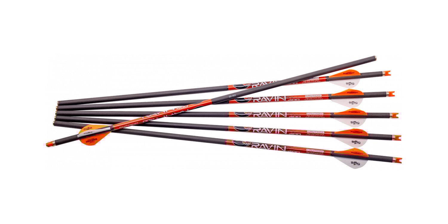Ravin Crossbow Arrows 400gr. 6 Pack, Carbon - R138