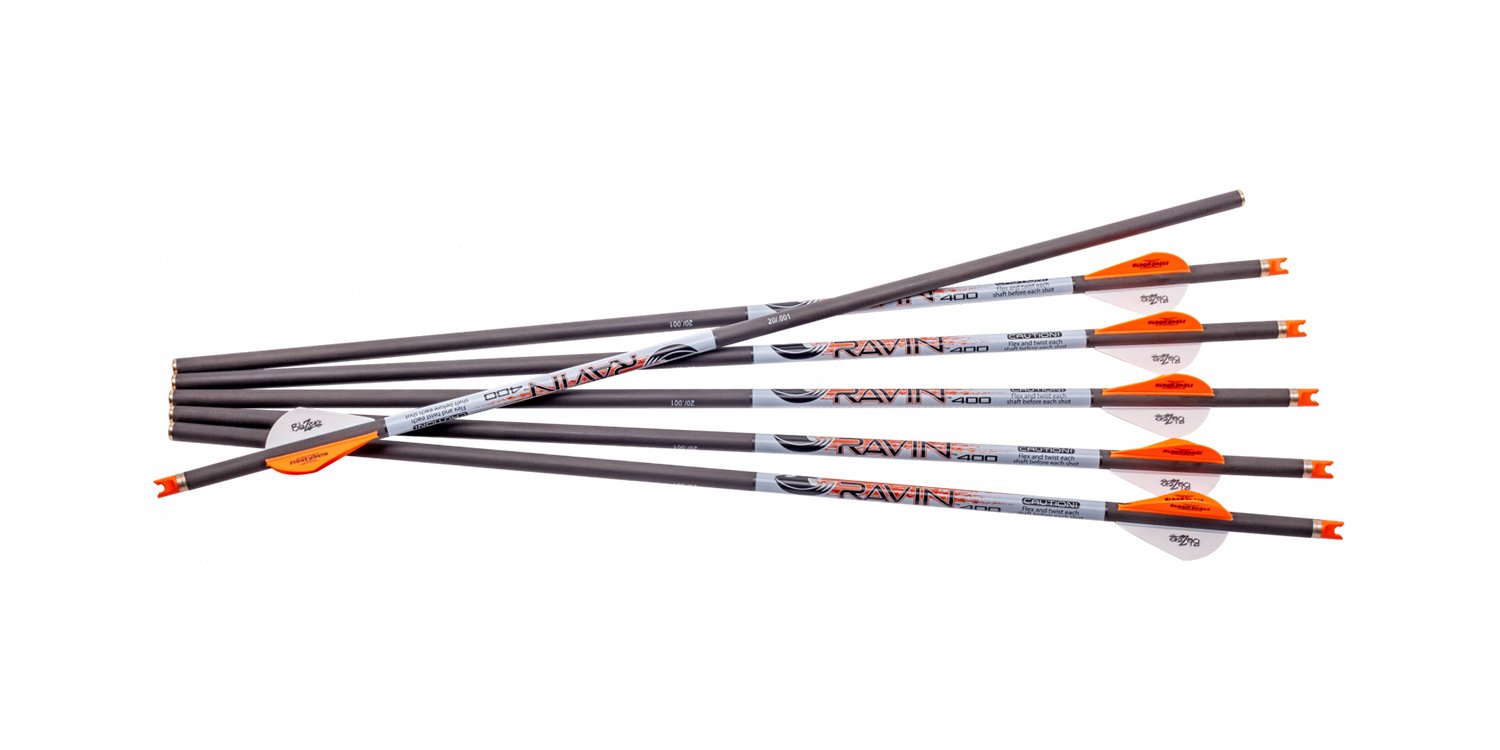 Ravin Crossbow Arrows 400gr. 6 Pack, Carbon - R139